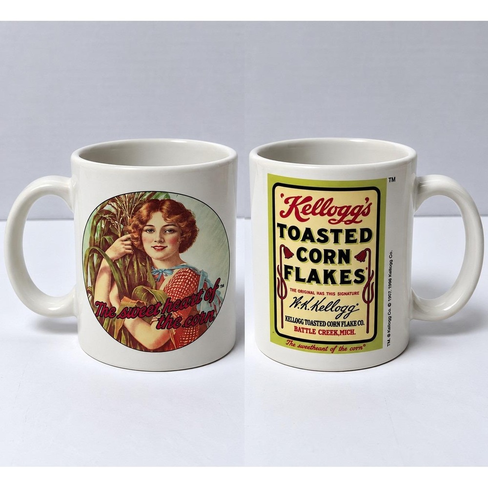Vintage 1996 Kellogg's 90th Anniversary Mug Sweetheart of the Corn 1907